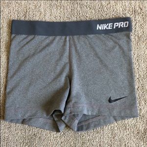 Gray Nike Pro Shorts